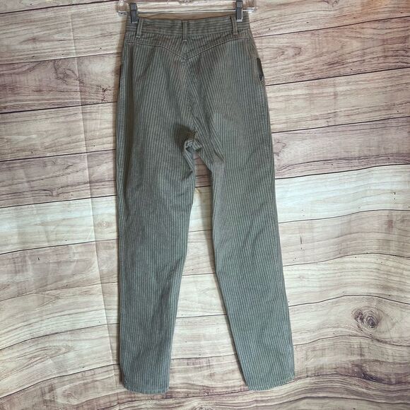 Cache Women’s Small Size 4 Brown Pin Striped Rhinestone Pockets Cotton Pants - Picture 7 of 9